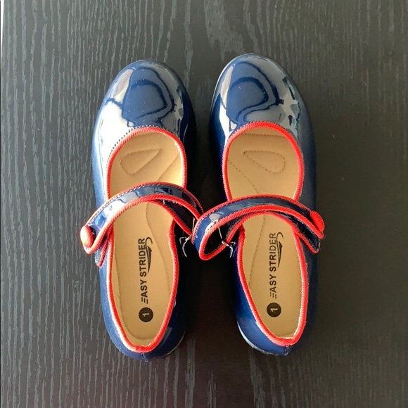 Navy Easy Strider Maryjanes - Picture 1 of 3